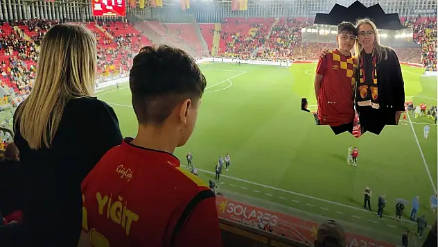 Göztepe aşkı stadı aştı: Yiğit maçı tribünden izledi