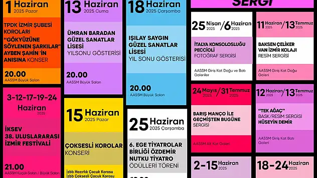 Haziran'da AASSM'de sanat dolu takvim