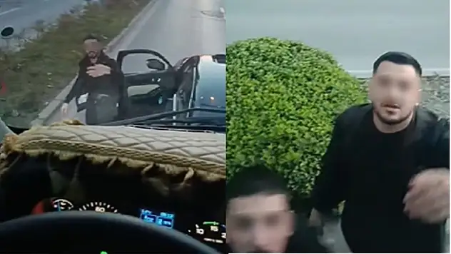 İzmir'de trafik kavgası: Yol ortasında kamyona saldırı!