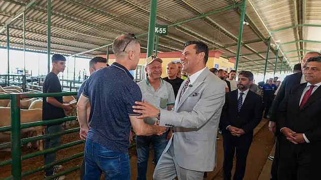Manisa'da bayram bereketi: Zeyrek kurban pazarını ziyaret etti