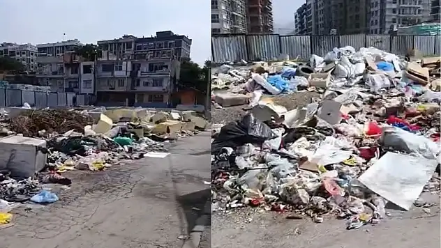 Örnekköy'de ismine yakışmayan görüntüler! Çöp yığınları isyan ettirdi