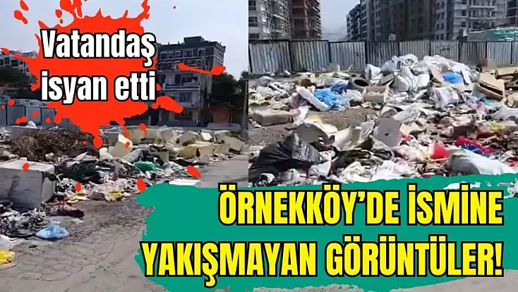 Örnekköy'de ismine yakışmayan görüntüler! Çöp yığınları isyan ettirdi