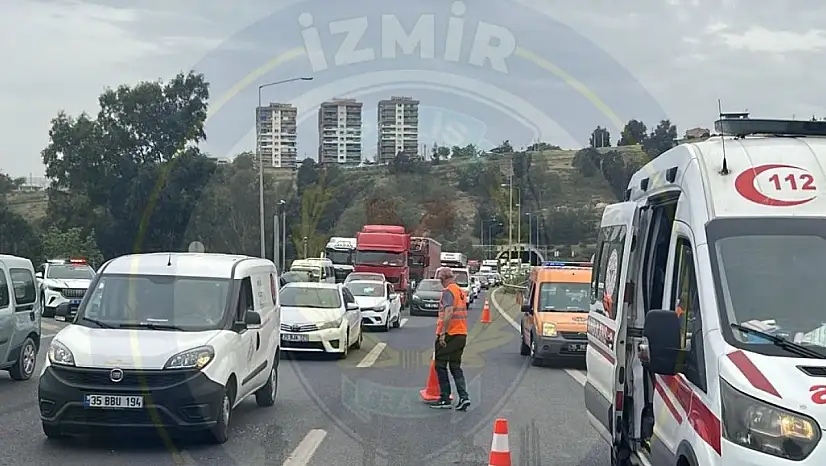 Bayraklı Büyük Tünel girişinde kaza: Trafik durma noktasına geldi!