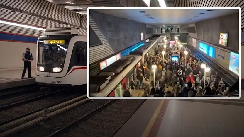 İzmir metrosunda seferler durdu: Elektrik arızası ulaşımı felç etti!
